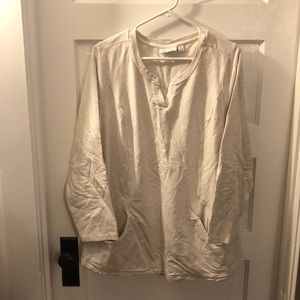 Heathered oat athletic sweatshirt